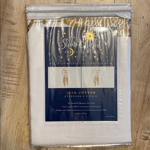 NWOT “Shine Bright” Dreamcatcher pillowcases GOLD